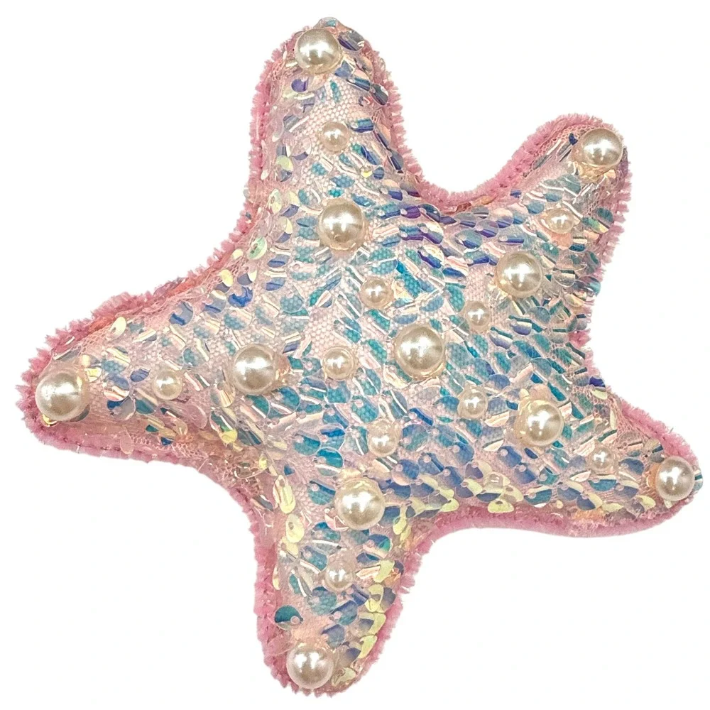 December Diamonds Coral Pink Sequin Starfish Garland Pearl‎ Beach 2 packs
